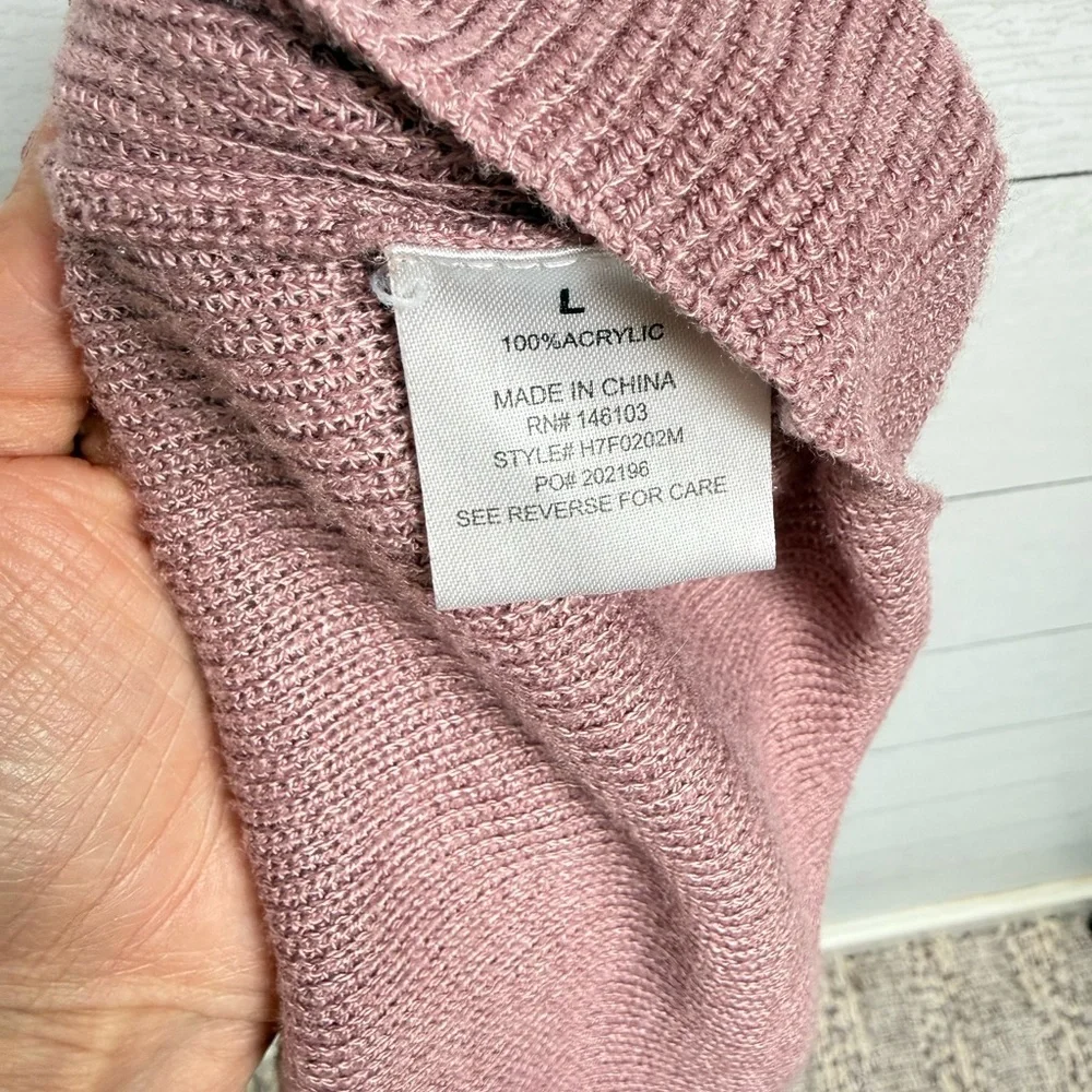Hippie Rose | Mauve Cutout Sleeve Sweater – Soft Edge | Size L